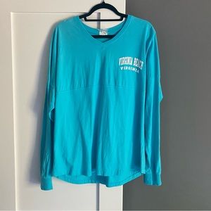 Peace Virginia Beach Virginia Long Sleeve Top Blue